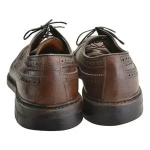 HY-TEST Steel Toe Safety Shoes Brown Leather Wing Tip Full Brogue Men\'s Size 9D HY-TEST, Brown Leather, Wing-Tip, Steel-Toe, Vintage Work  main image 3